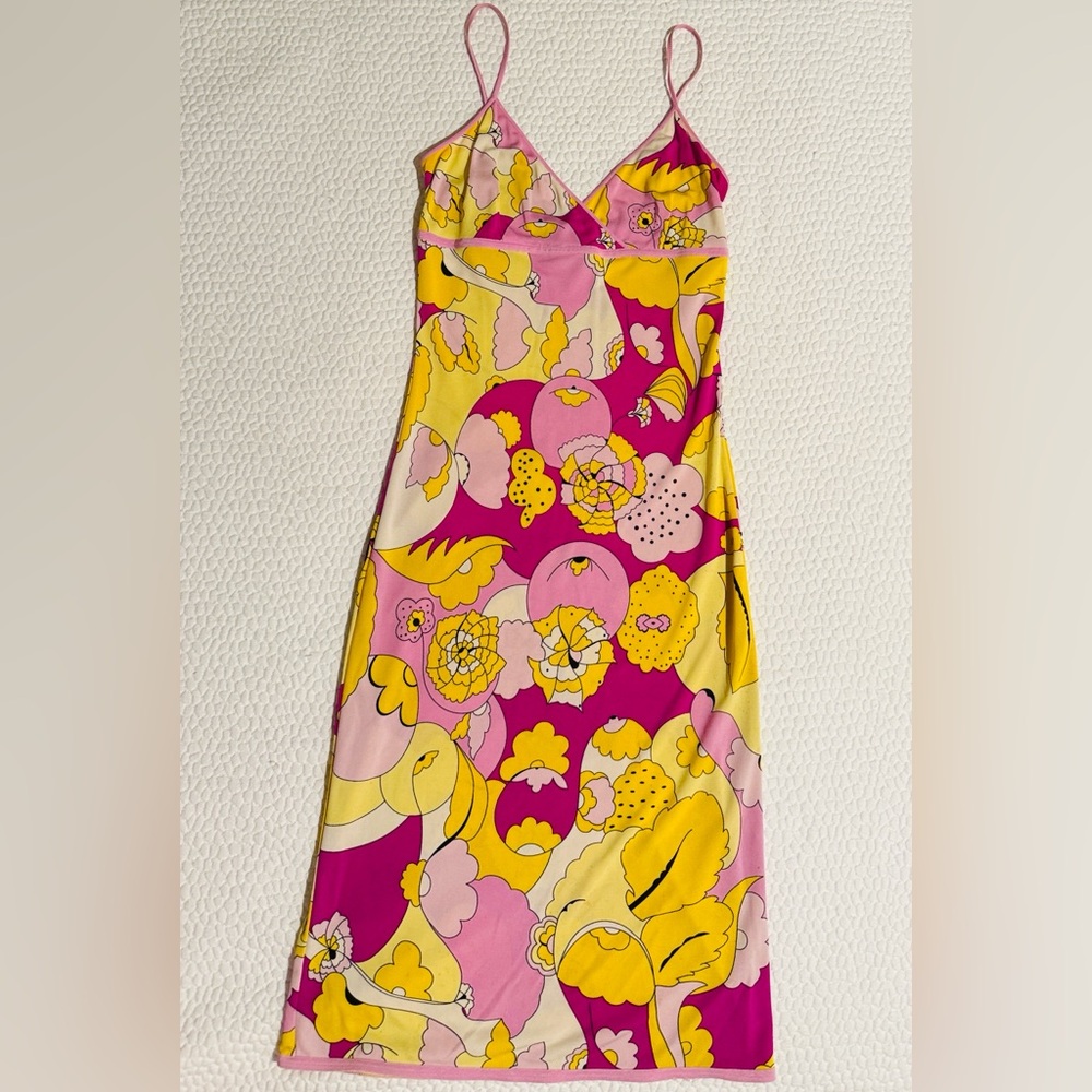 Tibi Vibrant Floral Midi Dress